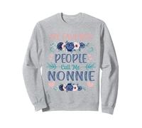 My Favorite People Call Me Nonnie Motif Floral Sweatshirt