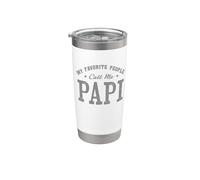 My Favorite People Call Me Papi Vintage Gobelet isotherme en acier inoxydable double paroi