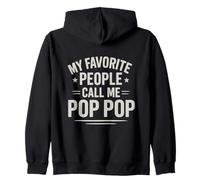 My Favorite People Call Me Pop Pop Citation Papi Famille Sweat à Capuche