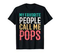 My Favorite People Call Me Pops Fathers Day Funny Vintage T-Shirt