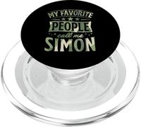 My Favorite People Call Me Simon Nom personnalisé PopSockets PopGrip pour MagSafe