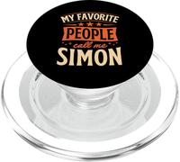 My Favorite People Call Me Simon Nom personnalisé PopSockets PopGrip pour MagSafe