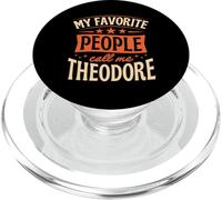 My Favorite People Call Me Theodore Nom personnalisé PopSockets PopGrip pour MagSafe