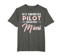 My Favorite Pilot Calls Me Mimi Motif floral Fête des Mères T-Shirt