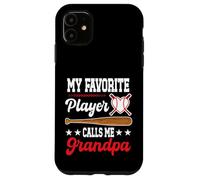 My Favorite Player Calls Me Grandpa Baseball Fête des Pères Coque pour iPhone 11
