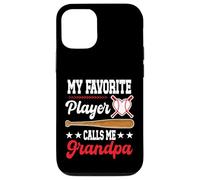 My Favorite Player Calls Me Grandpa Baseball Fête des Pères Coque pour iPhone 12/12 Pro