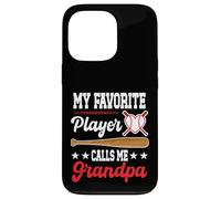 My Favorite Player Calls Me Grandpa Baseball Fête des Pères Coque pour iPhone 13 Pro