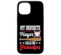 My Favorite Player Calls Me Grandpa Baseball Fête des Pères Coque pour iPhone 15
