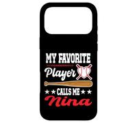 My Favorite Player Calls Me Nina Baseball Fête des Mères Coque pour iPhone 17 Pro Max