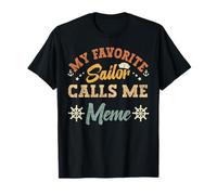 My Favorite Sailor Calls Me meme Funny Sailing Grandma Retro T-Shirt