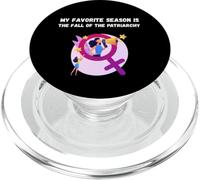 My Favorite Season is The Fall of The Patriarchy Protest PopSockets PopGrip pour MagSafe