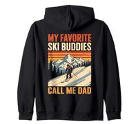 My Favorite Ski Buddies Call Me Dad Skieur Fête des Pères Sweat à Capuche