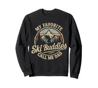 My Favorite Ski Buddies Call Me Dad Skieur Fête des Pères Sweatshirt