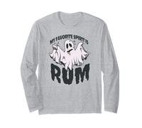 My Favorite Spirit is Rhum Funny Halloween Drinking Meme Manche Longue