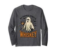 My Favorite Spirit is Whiskey Funny Ghost Halloween Costume Manche Longue