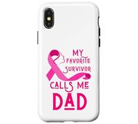 My Favorite Survivor Calls Me Dad Sensibilisation au Cancer du Sein Coque pour iPhone X/XS