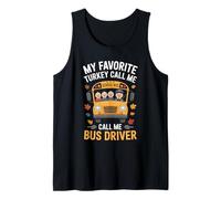 My Favorite Turkeys - School Bus Driver Thanksgiving Funny Débardeur