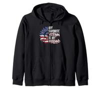 My Favorite Veteran is My Husband Veterans Day Veteran Wife Sweat à Capuche
