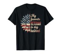 My Favorite Veteran is My Husband Veterans Day Veteran Wife T-Shirt