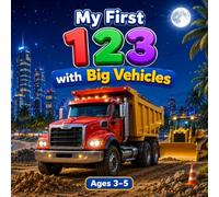 My First 123 with Big Vehicles: Fun and Easy Toddler Learning Book with Cars, Trucks, Excavators & Bulldozers for Kids Ages 3-5