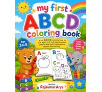 My First ABCD Coloring Book for Kids Ages 3-5: Fun Alphabet Coloring Pages with Easy ABC Letter Pictures for Nursery, LKG, UKG, Preschool and Kindergarten Children