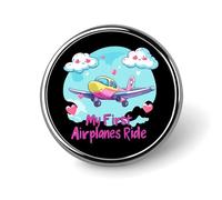 My First Airplane Ride Brooch Pins for Women Men Cute Badge Lapel Pins for Backpack Dress Accessories