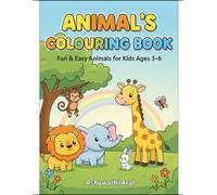 My First Animal Coloring Book: Fun and Easy Animal Coloring Pages for Kids Ages 3-6 | Cute Farm, Jungle & Ocean Animals with Big Simple Designs for Toddlers & Preschoolers