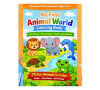 My First Animal World Coloring Book: Land Animals. Ocean Animals. Reptiles & Amphibians | Ages 2-5