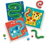 SES Creative 14435 Mes premières Cartes à tâches en Argile Animaux, Jeu éducatif avec de l'argile pour Les Tout-Petits, à partir de 1 an