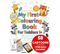 My first colouring book for toddlers 1+: Featuring simple drawings with thick outlines to learn how to colour without going over the lines