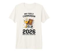 My First Communion 2026 Jeu vidéo Église T-Shirt Haut de Gamme