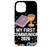 My First Communion 2026 New Level Achieved Communiant Gaming Coque pour iPhone 15