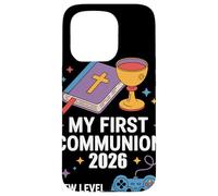 My First Communion 2026 New Level Achieved Communiant Gaming Coque pour iPhone 15 Pro