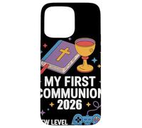 My First Communion 2026 New Level Achieved Communiant Gaming Coque pour iPhone 15 Pro Max