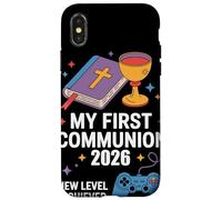 My First Communion 2026 New Level Achieved Communiant Gaming Coque pour iPhone X/XS