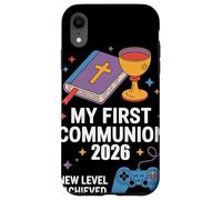 My First Communion 2026 New Level Achieved Communiant Gaming Coque pour iPhone XR