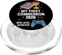 My First Communion 2026 New Level Achieved Communiant Gaming PopSockets PopGrip pour MagSafe