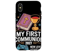 My First Communion 2027 New Level Achieved Cadeau Chrétienne Coque pour iPhone X/XS