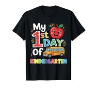 My First Day of Kindergarten Funny School Bus Apple Funny School Bus T-Shirt