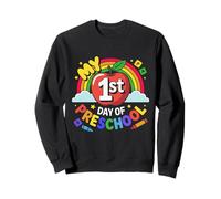 My First Day Of Preschool Funny Colorful Rainbow Kids Sweatshirt