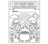 My First Irish Coloring Book: 21 Fun and Easy Coloring Pages for Little Artists