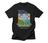 My First Knife Fight Men's T-Shirts Tees Manches Courtes(X-Large)