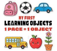 My First Learning Objects Coloring Book for Toddlers: Simple Everyday Objects with Bold Outlines for Ages 2-4