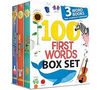 My First Library 100 Words Book Set: 3 Early Learning Board Books For Toddlers Includes 100 First Words, 100 First Animals & 100 First Words For Your Little Genius Toddler Learning Books