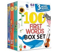 My First Library 100 Words Book Set: 3 Early Learning Board Books For Toddlers Includes 100 First Words, 100 First Animals & 100 First Words For Your Little Genius Toddler Learning Books