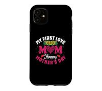 My First Love Mom Happy Mothers Day Heart Sunflower Coque pour iPhone 11