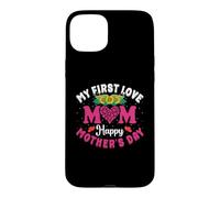 My First Love Mom Happy Mothers Day Heart Sunflower Coque pour iPhone 15 Plus