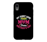 My First Love Mom Happy Mothers Day Heart Sunflower Coque pour iPhone XR