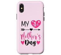My First Mothers Day Outfit Mommy 1st Time Mom Happy Mother Coque pour iPhone X/XS