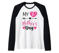 My First Mothers Day Outfit Mommy 1st Time Mom Happy Mother Manche Raglan